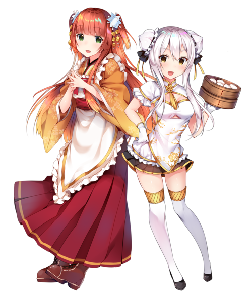 ココとシャオロンのイラスト